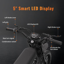 Load image into Gallery viewer, Electric Dirt Bike for Adults 2000W Electric Bike with 1747Wh(48V 18.2AH*2) Removable Batteries 37MPH/85Mile Range (Black1)
