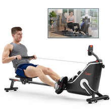 Load image into Gallery viewer, Sunny Health &amp; Fitness Smart Compact Magnetic Rowing Machine
