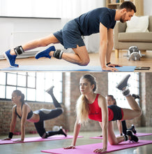 Load image into Gallery viewer, Sportneer Adjustable Ankle Weights Set - 1 Pair (2-10 lbs) Removable Sandbags -Light Gray
