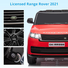Load image into Gallery viewer, 24V Ride On Car, 2-Seater Licensed Land Rover with Parent Remote Control, 3 Speeds, Wireless Music, MP3 Player, Electric Car for Kids, Red
