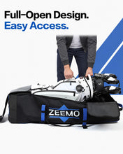 Load image into Gallery viewer, ZEEMO Full-Open Golf Travel Bag for Airlines, Wheeled Club Carrier Bag
