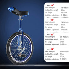 Load image into Gallery viewer, Wheel Unicycle Non-Slip Leakproof Butyl Tire Wheel Cycling Outdoor Sports Fitness Exercise Health Balance Cycling Bikes,Yellow,24″
