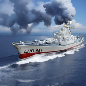 Remote Control Ship RC Warship Aircraft Carrier Battleship Destroyer ship add Watch Controller w/ 2-Battery 2-Controllers