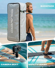 Load image into Gallery viewer, SOLAVERO 11'6" Inflatable Stand Up Paddle Board Supports 550 lbs - Extra Wide Stable Design with Non-Slip EVA Deck, SUP with Premium Accessories for Adults &amp; Youth
