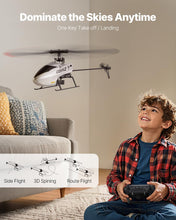 Load image into Gallery viewer, RC Helicopter, 2.4GHz Single Propeller Remote Control Helicopter with Gyro, 4-Channel RC Airplane for Beginner, 39 Min Flight Time
