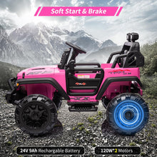 Load image into Gallery viewer, 12V Kids Ride-On 2 Seaters Electric Car with Remote Control Battery-Powered Electric Vehicle 2x120W Motors
