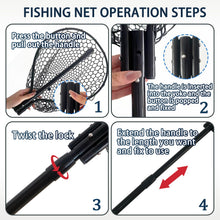 Load image into Gallery viewer, SEASPRO Large Telescoping Rubber Net – Aluminum Alloy, 59" Extendable
