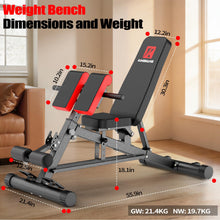 Load image into Gallery viewer, K KiNGKANG Adjustable Weight Bench,Multi-Functional Roman Chair for Full All-in-One Body Workout Hyper Back Extension and Sit up

