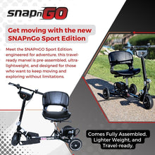 Load image into Gallery viewer, Three Wheel Portable Mobility Scooter for Adults - Aircraft-Grade Aluminum, Top Speeds of 5 mph &amp; 13-Mile Range - Folding &amp; Foldable Scooter
