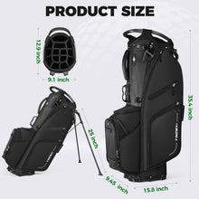 Load image into Gallery viewer, Findway 14 Way Golf Stand Bag, Lightweight Golf Bag with Stand for Men Women, Golf Club Carry Bag with Dual Strap, Full Length Dividers, Multiple Pockets, Golf Ball Holder, Rain Cover Hood
