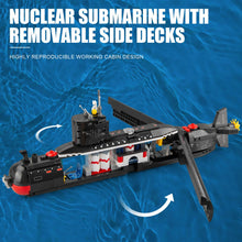 Load image into Gallery viewer, WW2 Historical Military Series Submarine Model Set, Collection Birthday Gifts Toy for Boys and Kids 8+ (519 Pieces)
