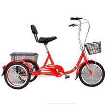 Load image into Gallery viewer, Adult Small Shopping Leisure Bicycle, Trike Bike for Adults with Removable Baskets, Cruiser Bike for Seniors Women Men
