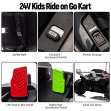 Load image into Gallery viewer, Electric Go Kart for Kids 3-8 - High Speed Drift Kart, 24V Battery Powered, 200W Dual Motor, Infinitely Variable Speed
