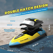 Load image into Gallery viewer, Brushless RC Boat, 30+ mph Fast Remote Control Boats with Never Capsize &amp; Low Battery Alarm Function, 2.4GHz Racing Boat with LED Lights
