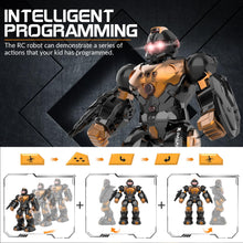 Load image into Gallery viewer, Robot Toys for Kids, Programmable Remote Control Robot with Intelligent Gesture Sensing, Recharge (Brown)

