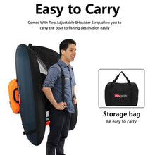 Load image into Gallery viewer, PEXMOR Inflatable Fishing Float Tube,350LBS Capacity, with Storage Pockets and Comfortable Padded Seat,Adjustable Shoulder Straps and Carry Bag, for River Lake Fishing,bass Fly Fishing,Blue
