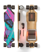 Load image into Gallery viewer, Electric Skateboard with 450W*2 Motor &amp; RGB LED, 37&quot; Longboard with Remote Control, 4 Modes Max 16Mph, 9 Layers Deck, Electric Skateboards
