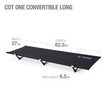 Load image into Gallery viewer, Helinox Cot One Lightweight, Compact, Collapsible, Portable Camping Cot, Long, Black
