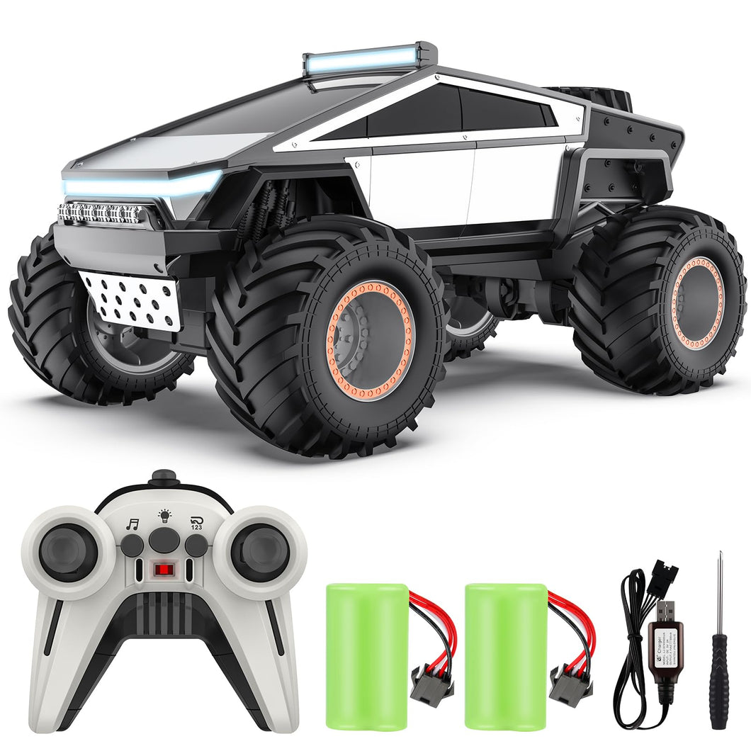 Remote Control Car, 1:12 Large-Scale RC Truck Monster Truck, 4WD All Terrain 2.4GHz Off-Road Toy Car for Boys