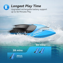 Load image into Gallery viewer, RC Boats for Kids 2Pack, Fast Remote Control Boat for Pools Lakes River, 2.4 GHz Racing Boat Toys for Boys 8-12, 15KMH Fast
