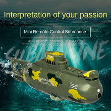 Load image into Gallery viewer, Mini Remote Control Submarine, 6-Channel Waterproof Electric Military Model, Water Diving Remote Control Toys, Fun Gifts
