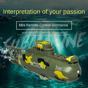 Mini Remote Control Submarine, 6-Channel Waterproof Electric Military Model, Water Diving Remote Control Toys, Fun Gifts