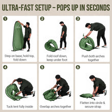 Load image into Gallery viewer, WolfWise Pop Up Shower Tent for Camping Essentials, Compact &amp; Lightweight
