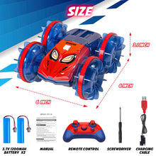 Load image into Gallery viewer, Amphibious RC Monster Truck - 2.4GHz 4WD 360Rotating All Terrain Waterproof RC Car Boat for 8-12 Year Old Boys
