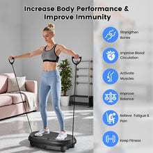 Load image into Gallery viewer, Vibration Plate Exercise Machine, Vibrating Fitness Platform for Lymphatic Drainage, Full Body Shaker Workout Equipment, Bluetooth Power Shaping Vibrate Plate, Board Sport for Home Exercise Gym, Black
