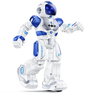 Programmable Robot with APP Control, Remote Control, Gesture Sensing Control, Rechargeable Robots Toys, Blue