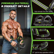 Load image into Gallery viewer, Vlangs Twister Arm Trainer for Men, Adjustable Chest Workout Equipmentwith LED Timer-Green
