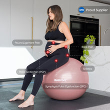 Load image into Gallery viewer, BABYGO Birthing Ball - Pregnancy Yoga Labor &amp; Exercise Ball &amp; Book Set Trimester Targeting-(Rosewood, 65cm)
