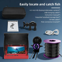 Load image into Gallery viewer, Underwater Fishing Camera 1080P HD 4.3" IPS 50ft Cable for Lake Ice Kayak
