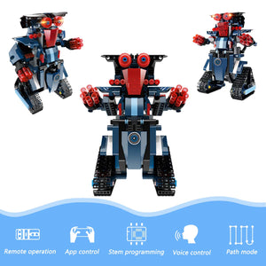 STEM Building Block Toy RC Robot for Kids, App Controlled & Remote Control Robotic Toy for Boys and Girls, Engineering