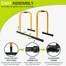 Load image into Gallery viewer, ProsourceFit Dip Stand Station - Yellow
