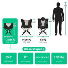 Load image into Gallery viewer, CLIQ ClassiQ 2-Pack Low-Back Camping Chairs with Free Carry Bag, Black
