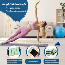 Load image into Gallery viewer, Wrist and Ankle Weights for Women &amp; Men 2 Pack (1lb Each) (Green)
