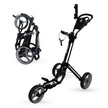 Load image into Gallery viewer, Qwik-Fold - 3-Wheel Golf Push Cart - Black/Charcoal
