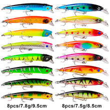 Load image into Gallery viewer, BAIKALBASS Bass Fishing Lures Kit Set Topwater Hard Baits Minnow Crankbait Pencil VIB Swimbait for Bass Pike Fit Saltwater and Freshwater (011-59pcs)
