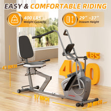 Load image into Gallery viewer, VANSWE Recumbent Exercise Bike with Arm Exerciser - Elliptical Recumbent Cross Trainer
