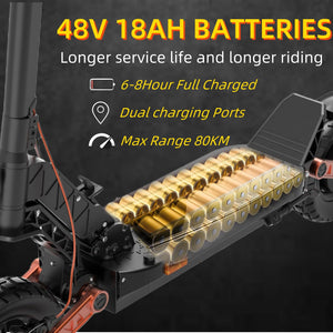 Electric Scooter Adults 24mph, Up to 49 Miles Range, 48V/18A Battery, 1200W Motor Portable Folding Commuting Electric Scooter, 11" Pneumatic Tires