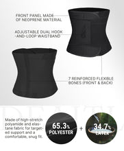 Load image into Gallery viewer, FeelinGirl Waist Trimmer Belt Body Shaper- Black M
