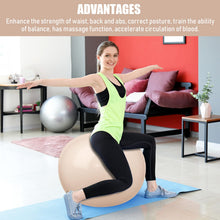 Load image into Gallery viewer, Leyndo 4 Pcs 26 Inch Yoga Exercise Ball Pilates Pregnancy Birthing Fitness Ball -(Nude)
