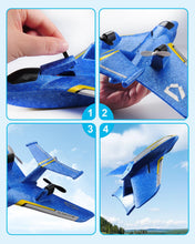 Load image into Gallery viewer, RC Water Plane Gifts for Boys Age 8-13 Year Old Easy to Fly Mini Glider with Gyro/Lights/2 Batteries
