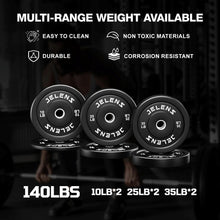 Load image into Gallery viewer, JELENS Home Gym System, 150LB Weight Stack Smith Machine - (Black, 140LBS Black Weights Package)
