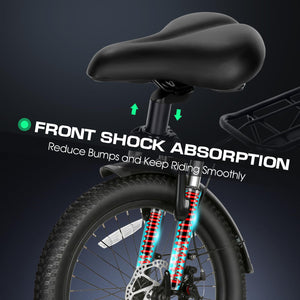 20" Folding Electric Bike 500W Ebikes for Adults, Adult Electric Bicycles with 48V Removable Battery