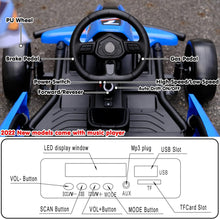 Load image into Gallery viewer, Kids Electric Go Kart 24V 10Ah Battery for Kids Ages 6-12, Two Driving Modes, Max Speed 7.5Mph - Blue

