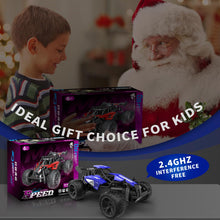 Load image into Gallery viewer, 1:16 Scale RC Car for Kids, 2.4GHz High-Speed Electric Monster Truck, 20km/h, Dual 1000mAh Rechargeable Batteries, All-Terrain Tires
