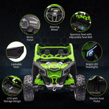 Load image into Gallery viewer, 2 Seater Ride on UTV Car, Licensed Can-Am Electric Off-Road Car, 4WD Kids Truck w/Remote Control, 2 * 24V 7AH Batteries
