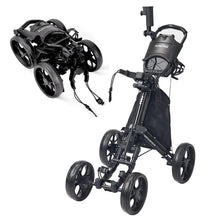 Load image into Gallery viewer, FLAGTAG Golf Push Cart 4 Wheels,Folding Golf Cart, Golf Pull cart with Cup Holder,Umbrella Holder,Cooler Bag, Foldable with one-Click,Handle Height Adjustable,Drink Holder,Walking Push cart
